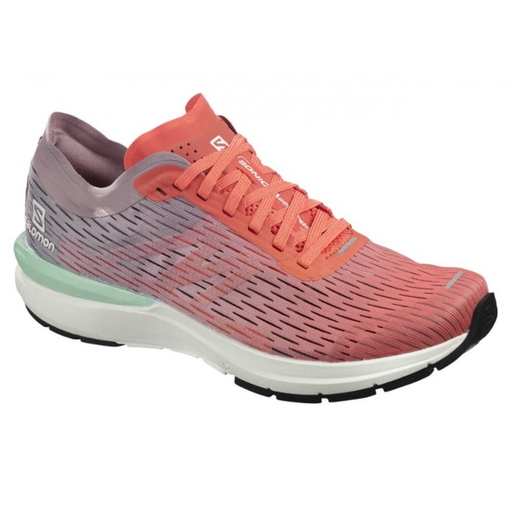 Salomon Sonic 3 Accelerate Road Running Shoes Lightweight Gray Orange 7
